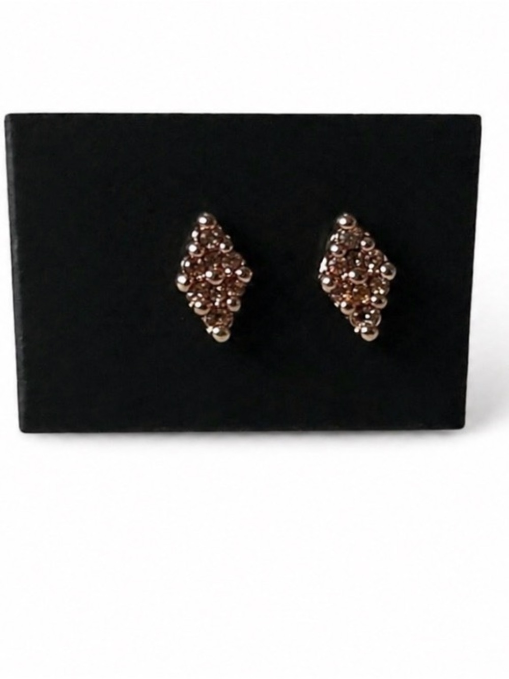 Rose Gold Crystal Stud Earrings Dainty Cluster Sparkle Minimalist Jewelry